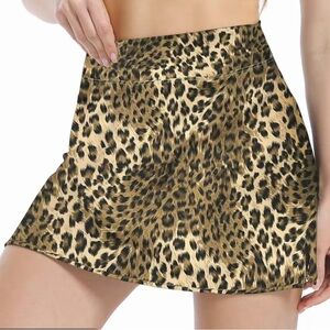 Leopard Print Activewear Skirt